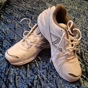 New Balance Gray and White Sneakers